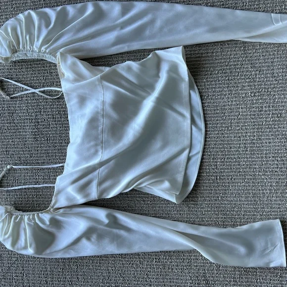The Bar silk twist front top